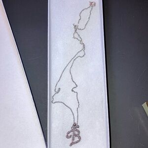 Elegant Silver Initial (B) Necklace